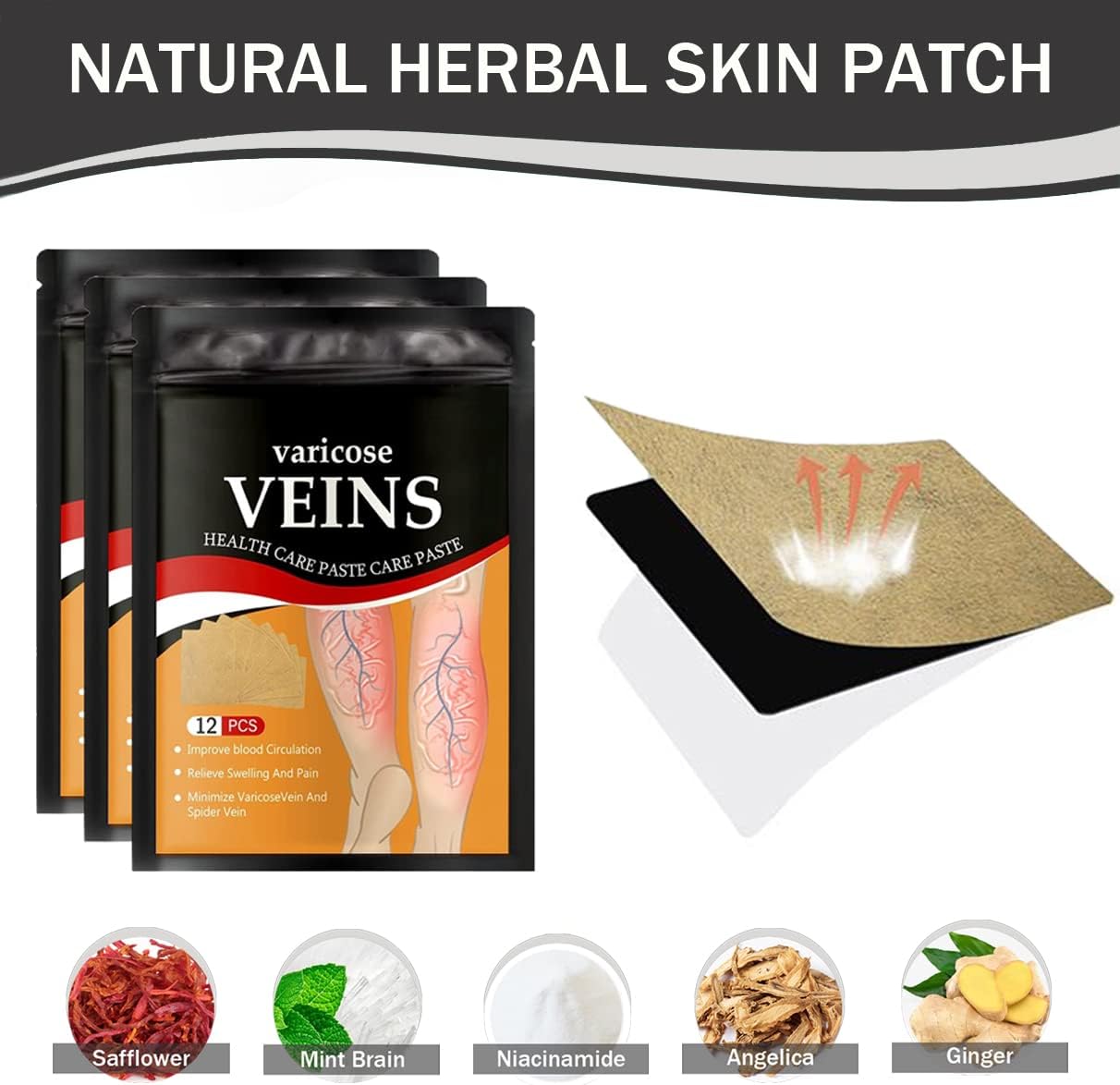Super Oferta Pack 6 VeinEase Patch ¿Listo para transformar tus piernas y decir adiós al dolor?